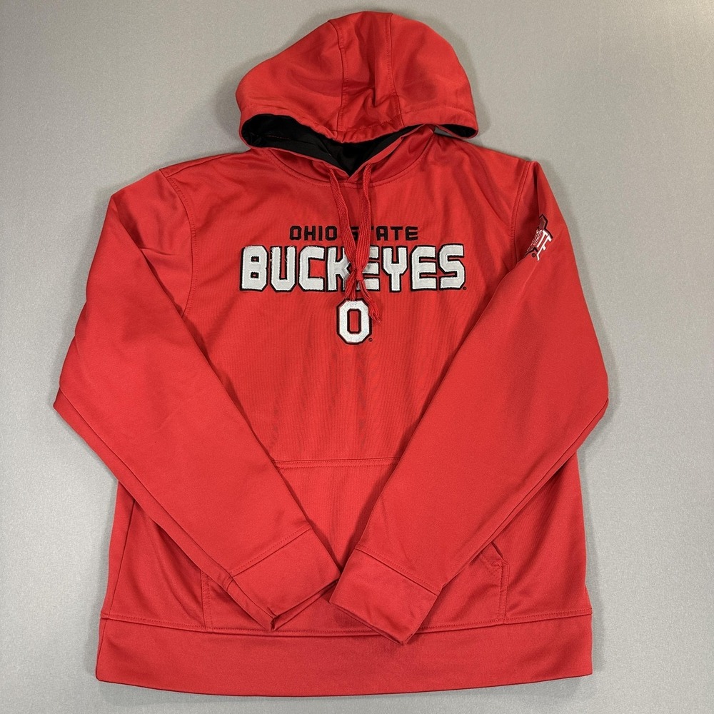 Ohio State Buckeyes Sweatshirt Mens Large Red NCAA‎ Football Varsity Hoodie